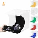 Boîte à Lumière Portable pour Photo – Mini Studio Photo 24x23x22 cm avec 6