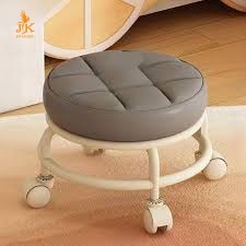 Tabouret à Roulettes Enfant Sharplace - Pivotant 360° (Cuir PU Doux, H. 30cm)